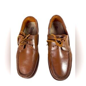 Rockport Men's Brown/Tan Leather Boat Shoes